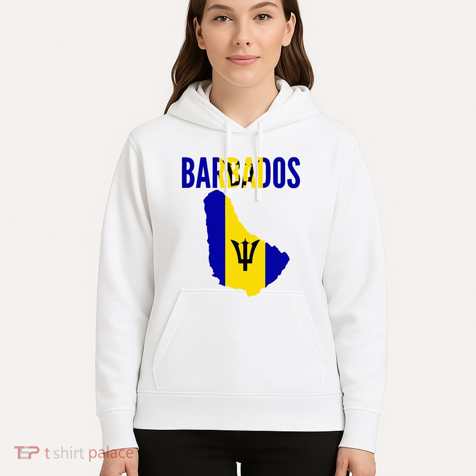 Barbadian Barbados Country Map Flag Hoodie