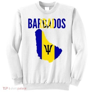 Barbadian Barbados Country Map Flag Sweatshirt