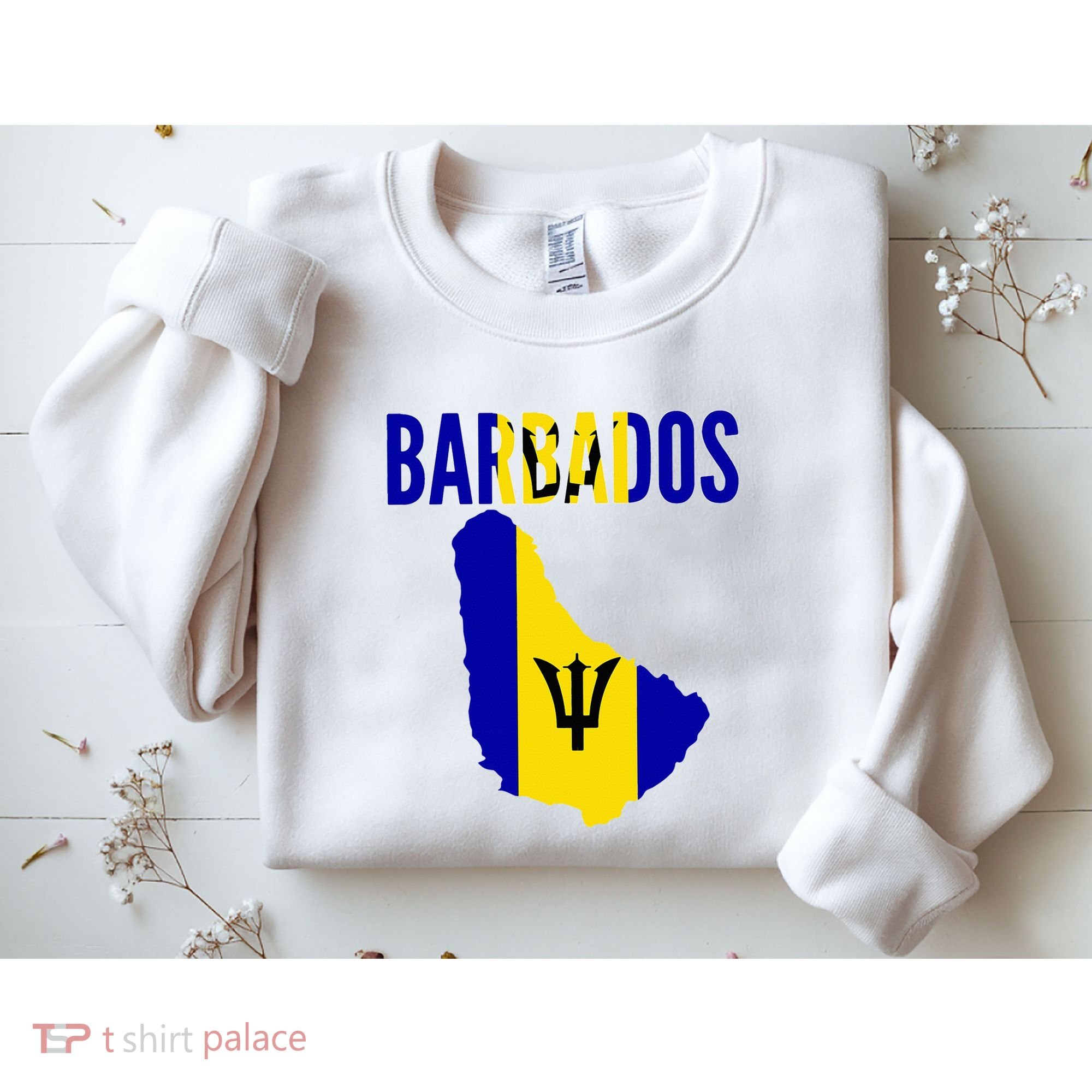 Barbadian Barbados Country Map Flag Sweatshirt