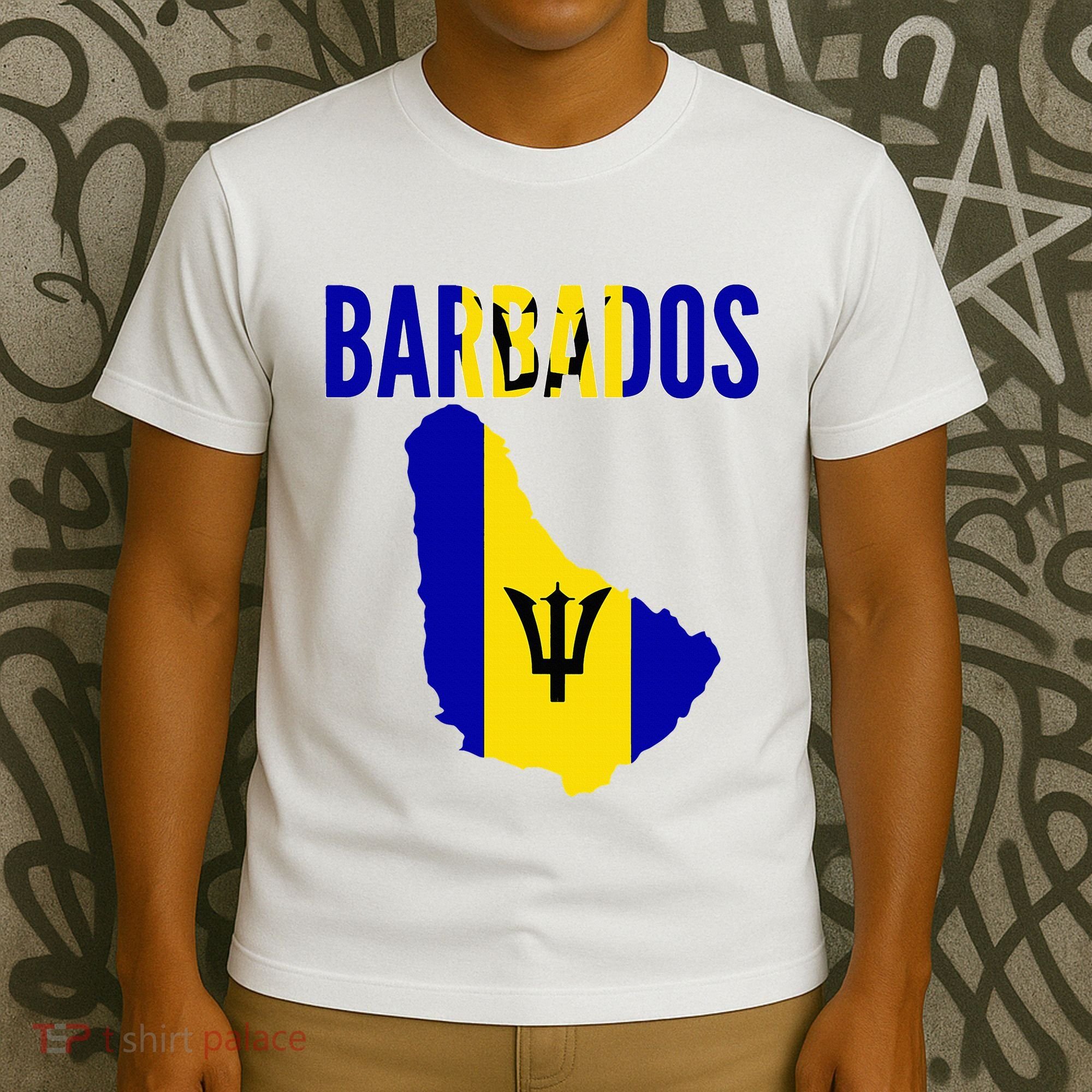 Barbadian Barbados Country Map Flag T-Shirt