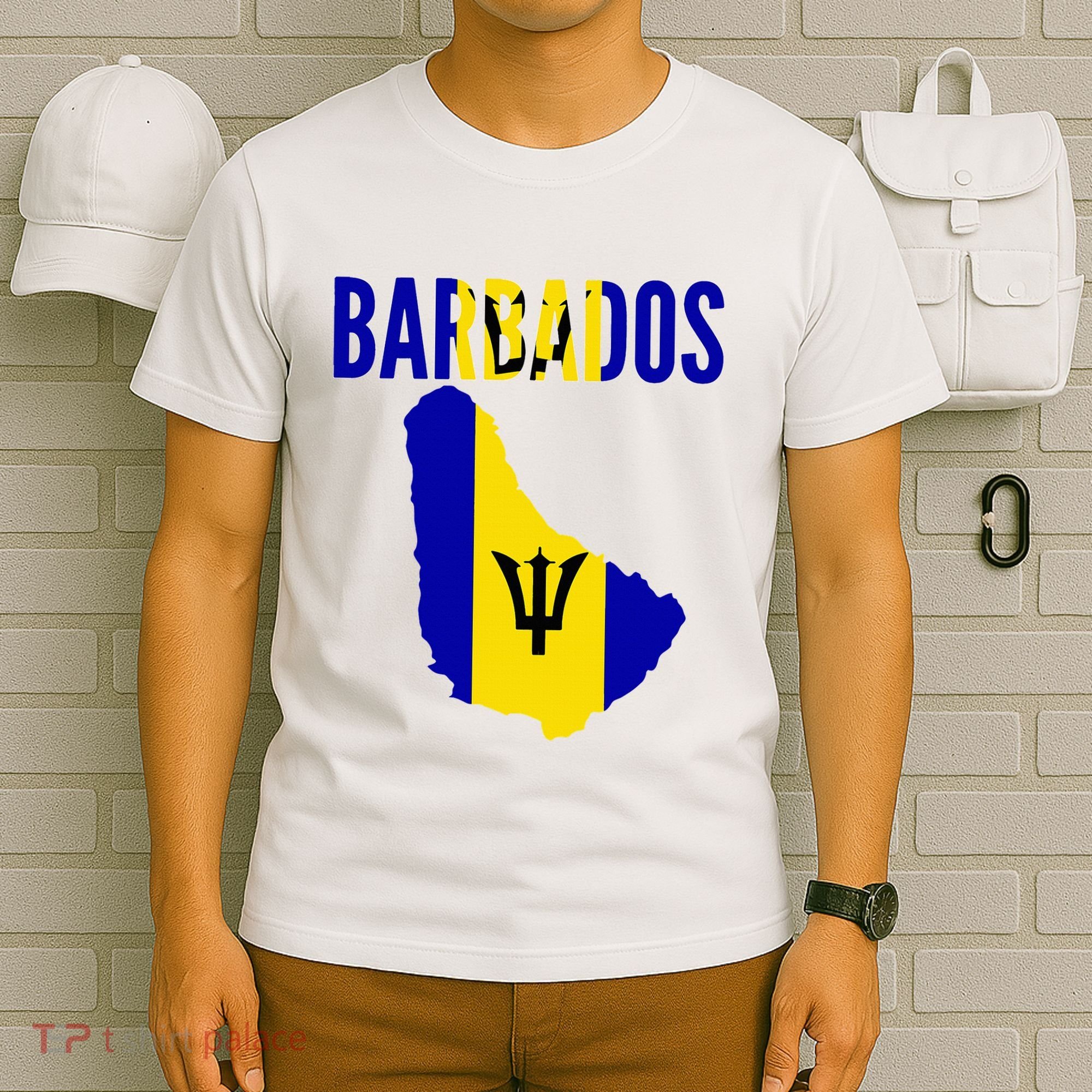 Barbadian Barbados Country Map Flag T-Shirt