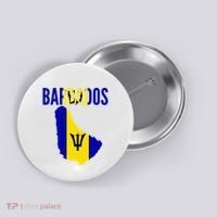 Barbadian Barbados Country Map Flag Button thumb 0