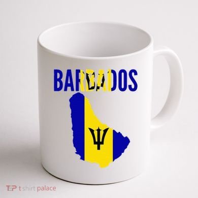 Barbadian Barbados Country Map Flag Coffee Mug back