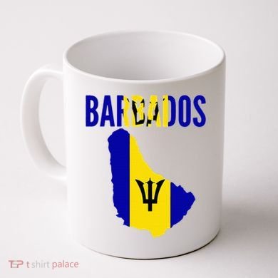 Barbadian Barbados Country Map Flag Coffee Mug