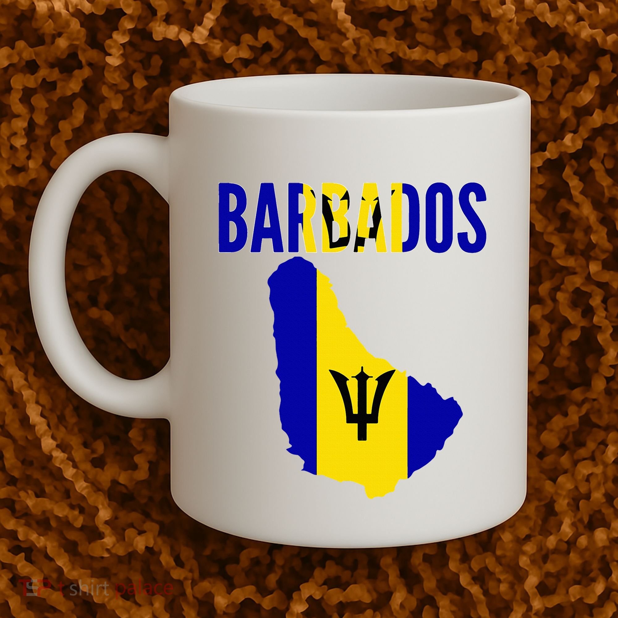 Barbadian Barbados Country Map Flag Coffee Mug