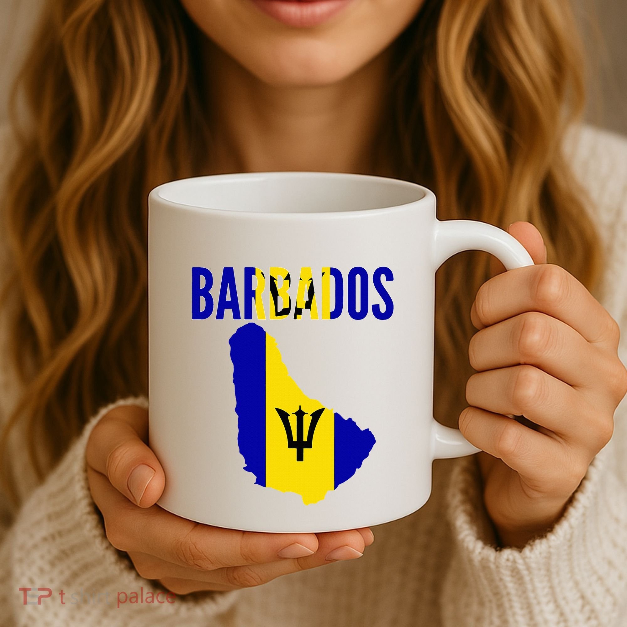 Barbadian Barbados Country Map Flag Coffee Mug