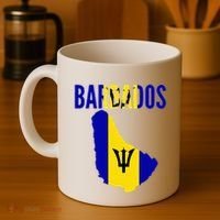 Barbadian Barbados Country Map Flag Coffee Mug thumb 4