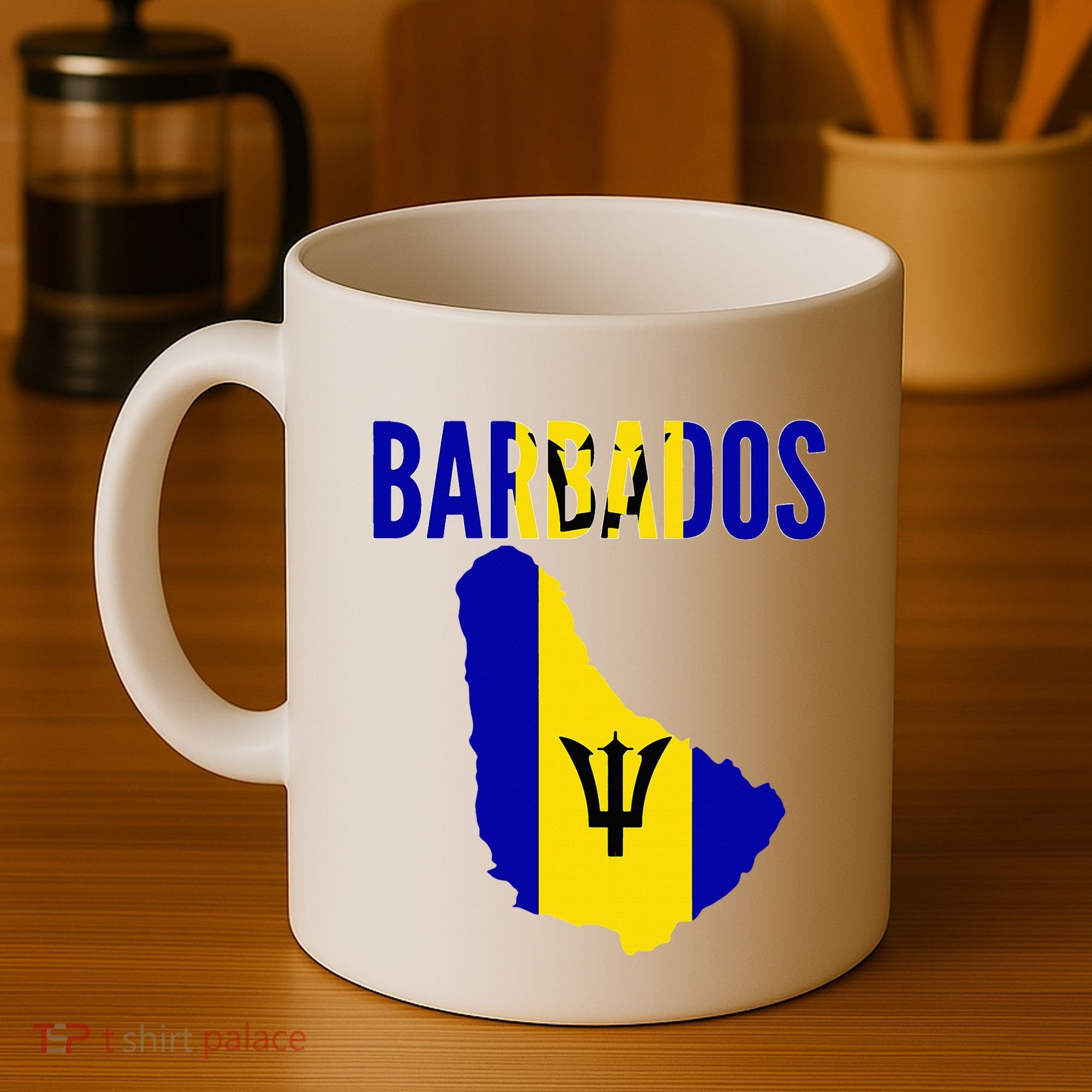 Barbadian Barbados Country Map Flag Coffee Mug