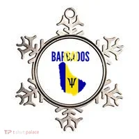 Barbadian Barbados Country Map Flag Ornament thumb 0