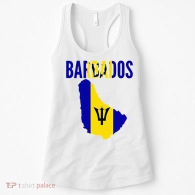 Barbadian Barbados Country Map Flag Women's Tank Top