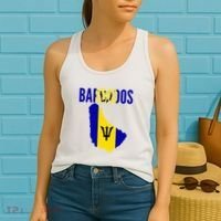 Barbadian Barbados Country Map Flag Women's Tank Top thumb 2