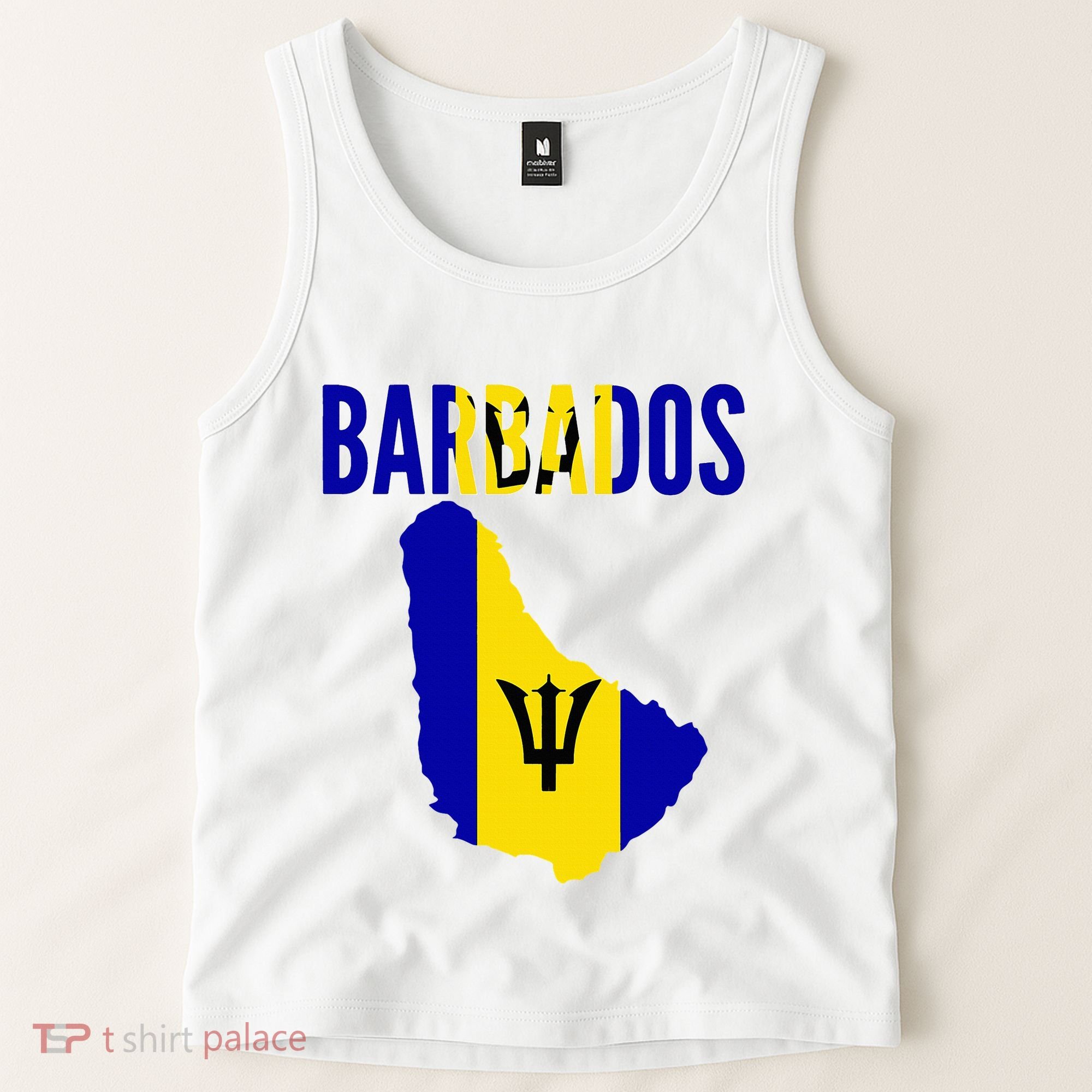 Barbadian Barbados Country Map Flag Tank Top