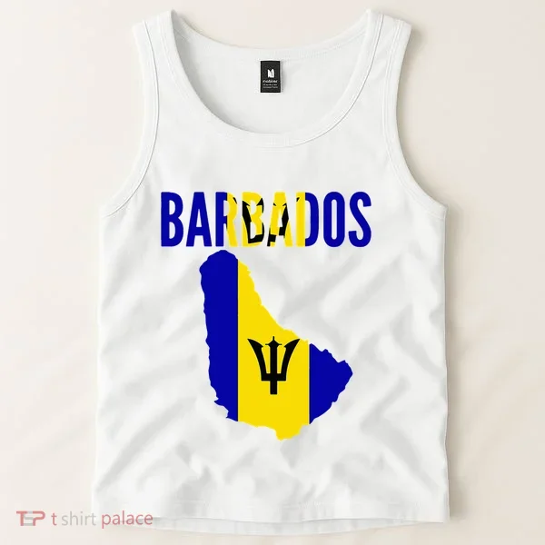 Barbadian Barbados Country Map Flag Tank Top