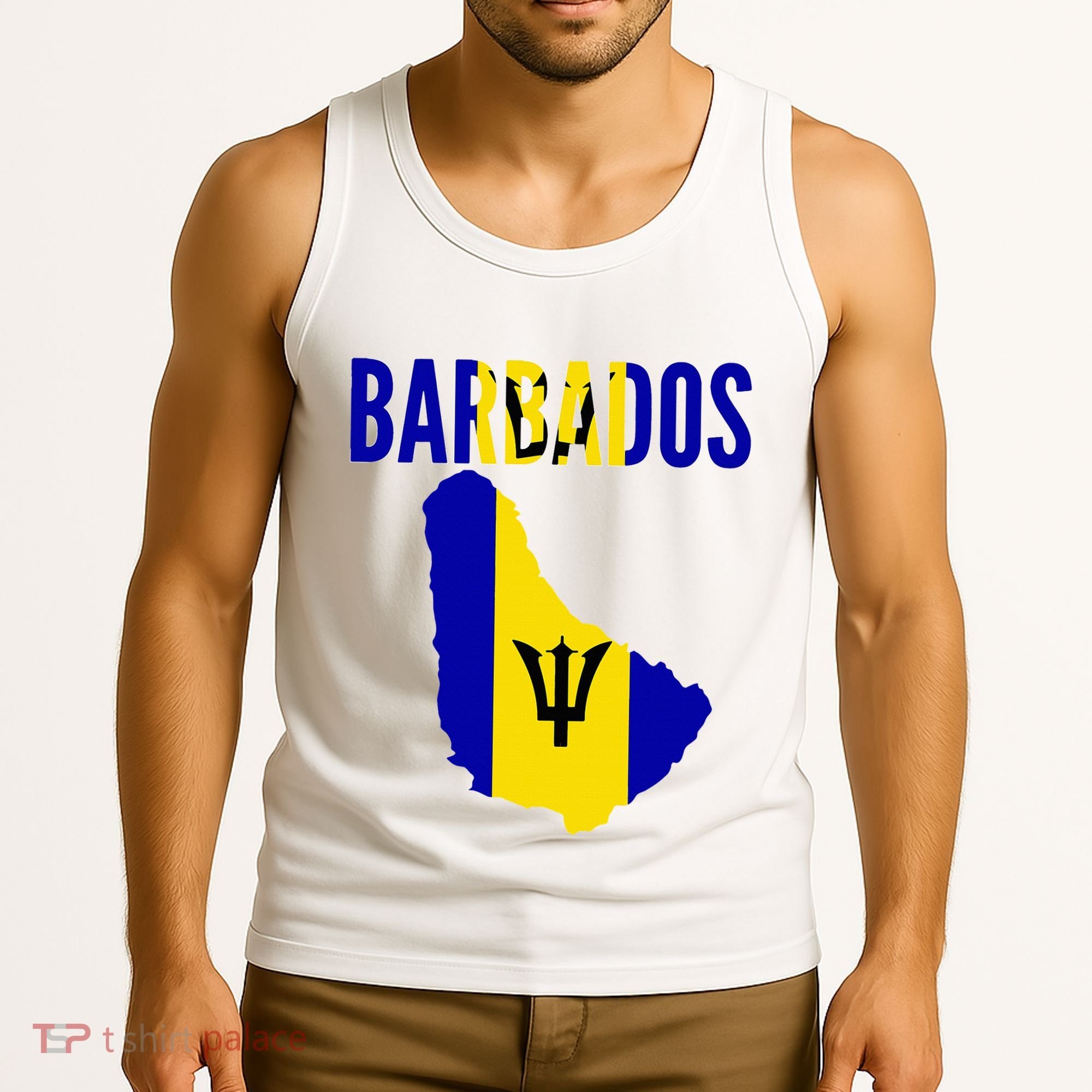 Barbadian Barbados Country Map Flag Tank Top