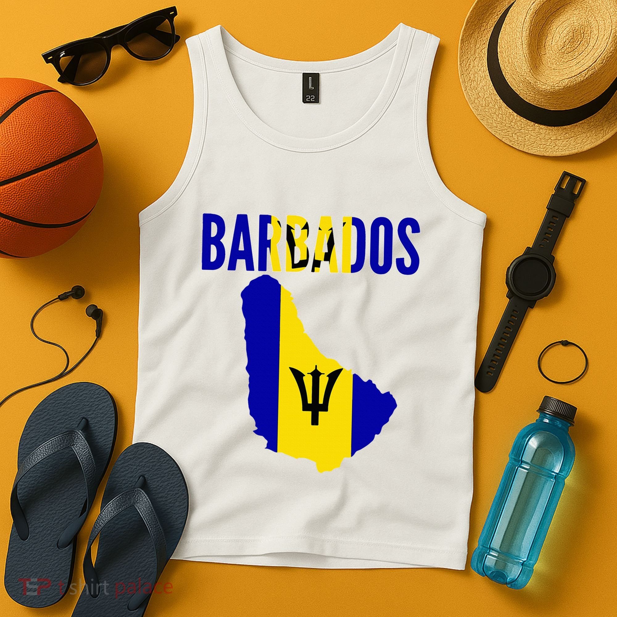 Barbadian Barbados Country Map Flag Tank Top