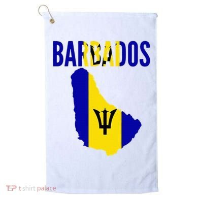 Barbadian Barbados Country Map Flag Golf Towel