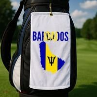 Barbadian Barbados Country Map Flag Golf Towel thumb 2