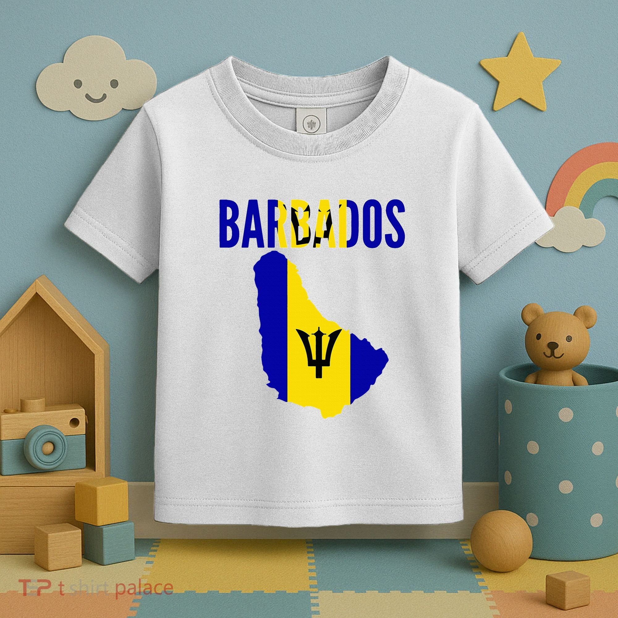 Barbadian Barbados Country Map Flag Toddler T-Shirt