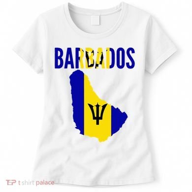 Barbadian Barbados Country Map Flag Women's T-Shirt