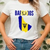 Barbadian Barbados Country Map Flag Women's T-Shirt thumb 2