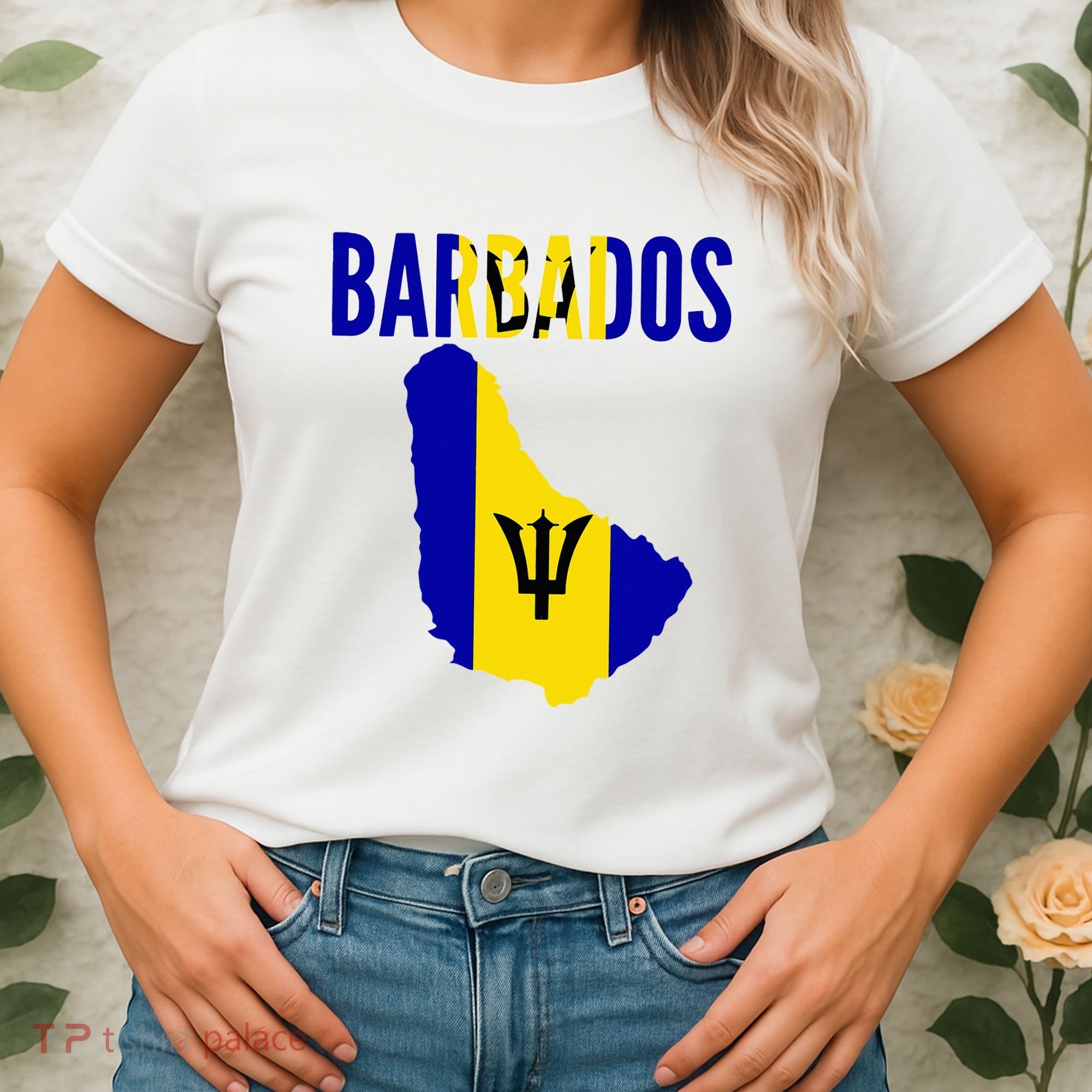 Barbadian Barbados Country Map Flag Women's T-Shirt