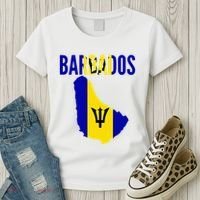 Barbadian Barbados Country Map Flag Women's T-Shirt thumb 3