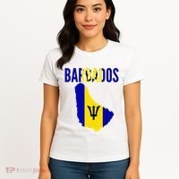 Barbadian Barbados Country Map Flag Women's T-Shirt thumb 4