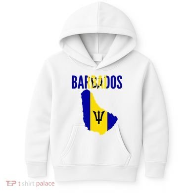 Barbadian Barbados Country Map Flag Kids Hoodie