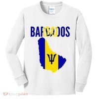 Barbadian Barbados Country Map Flag Kids Long Sleeve Shirt thumb 0