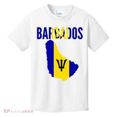 Barbadian Barbados Country Map Flag Kids T-Shirt