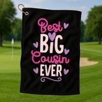 Best Big Cousin Ever For Girls And Boys Golf Towel thumb 1
