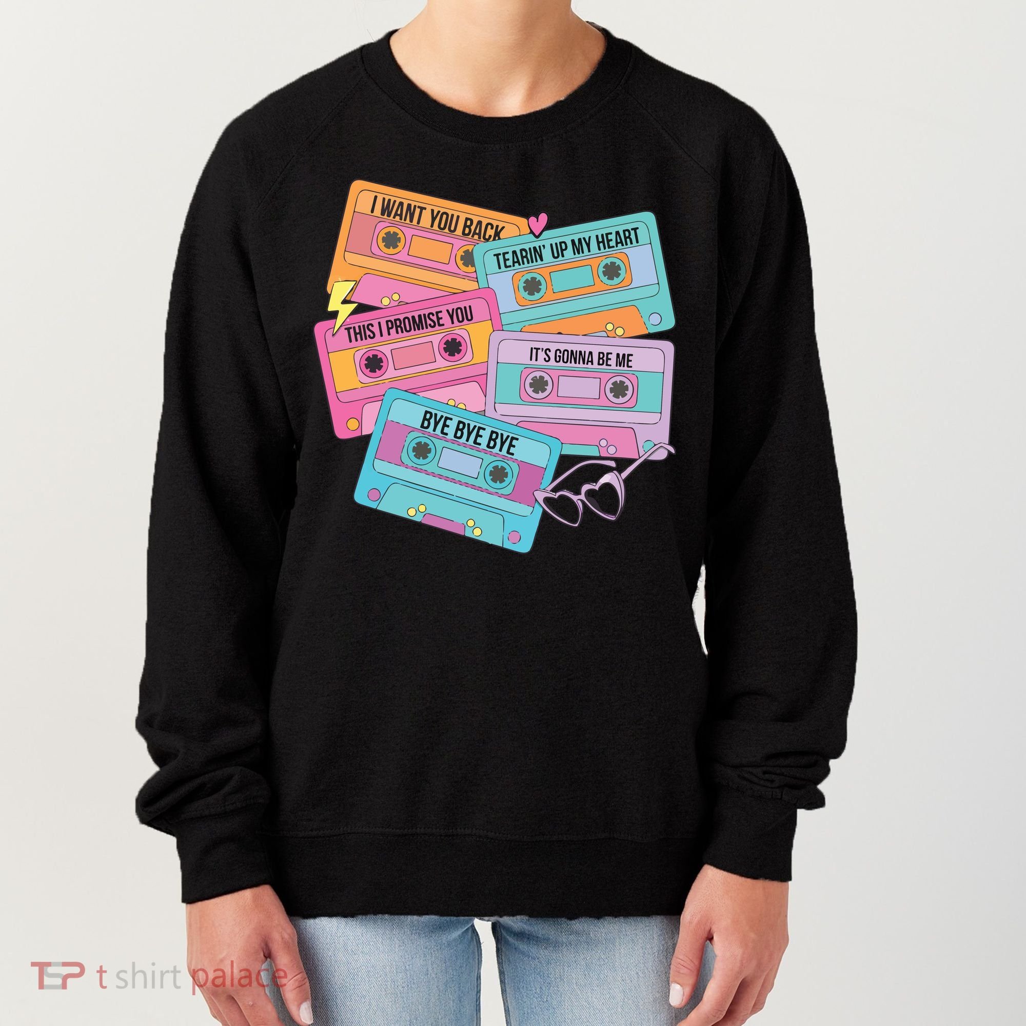 Boy Band Cassette Tape 90s Music Women's Sweatshirt