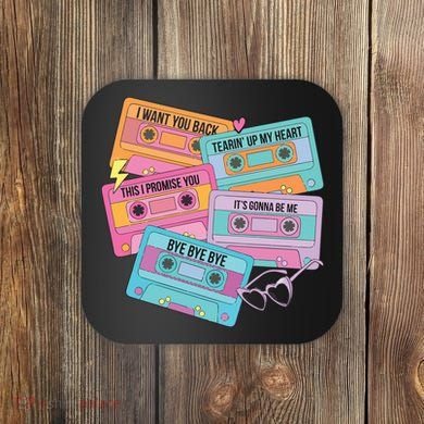 Boy Band Cassette Tape 90s Music Coaster