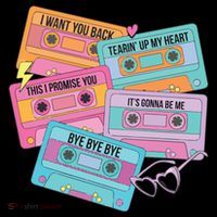 Boy Band Cassette Tape 90s Music Kids Colorblock Raglan Jersey thumb 2