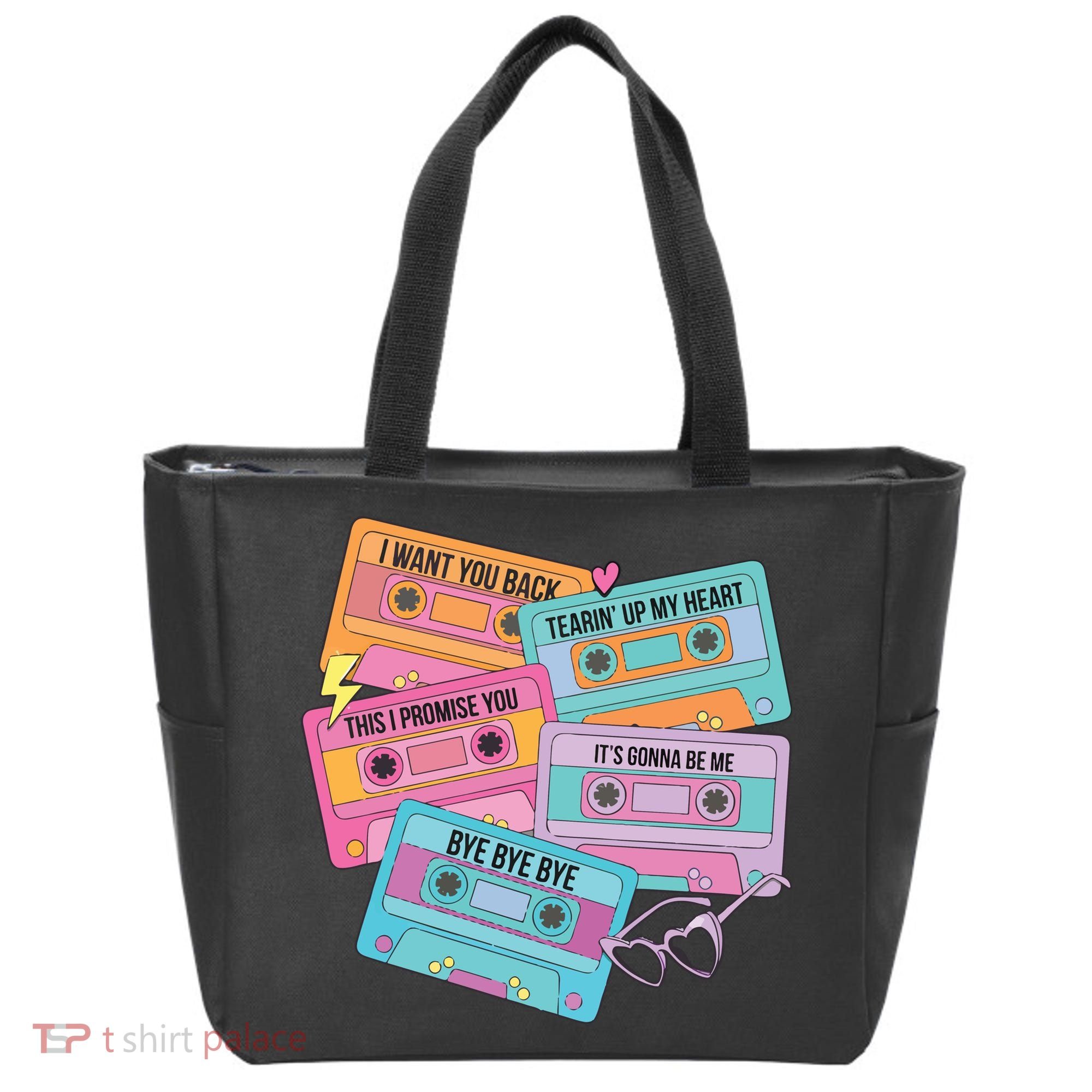 Boy Band Cassette Tape 90s Music Tote Bag