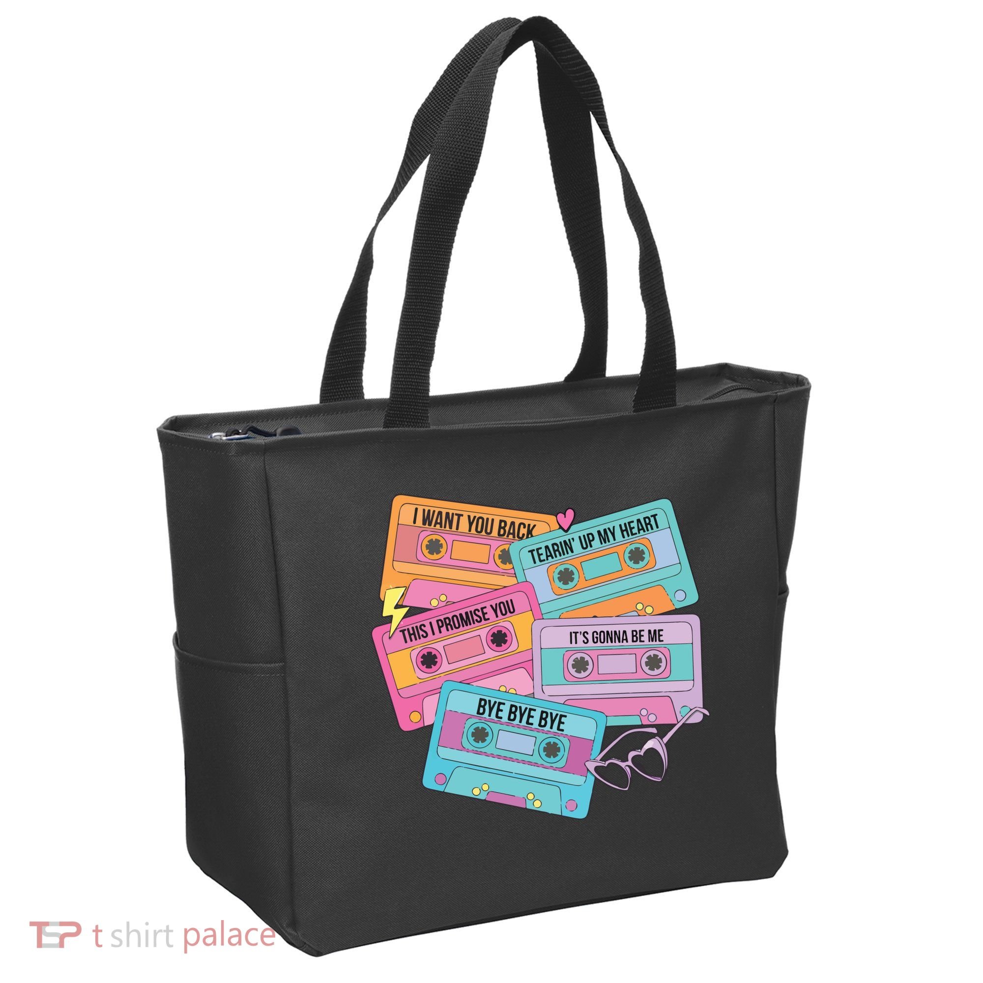 Boy Band Cassette Tape 90s Music Tote Bag