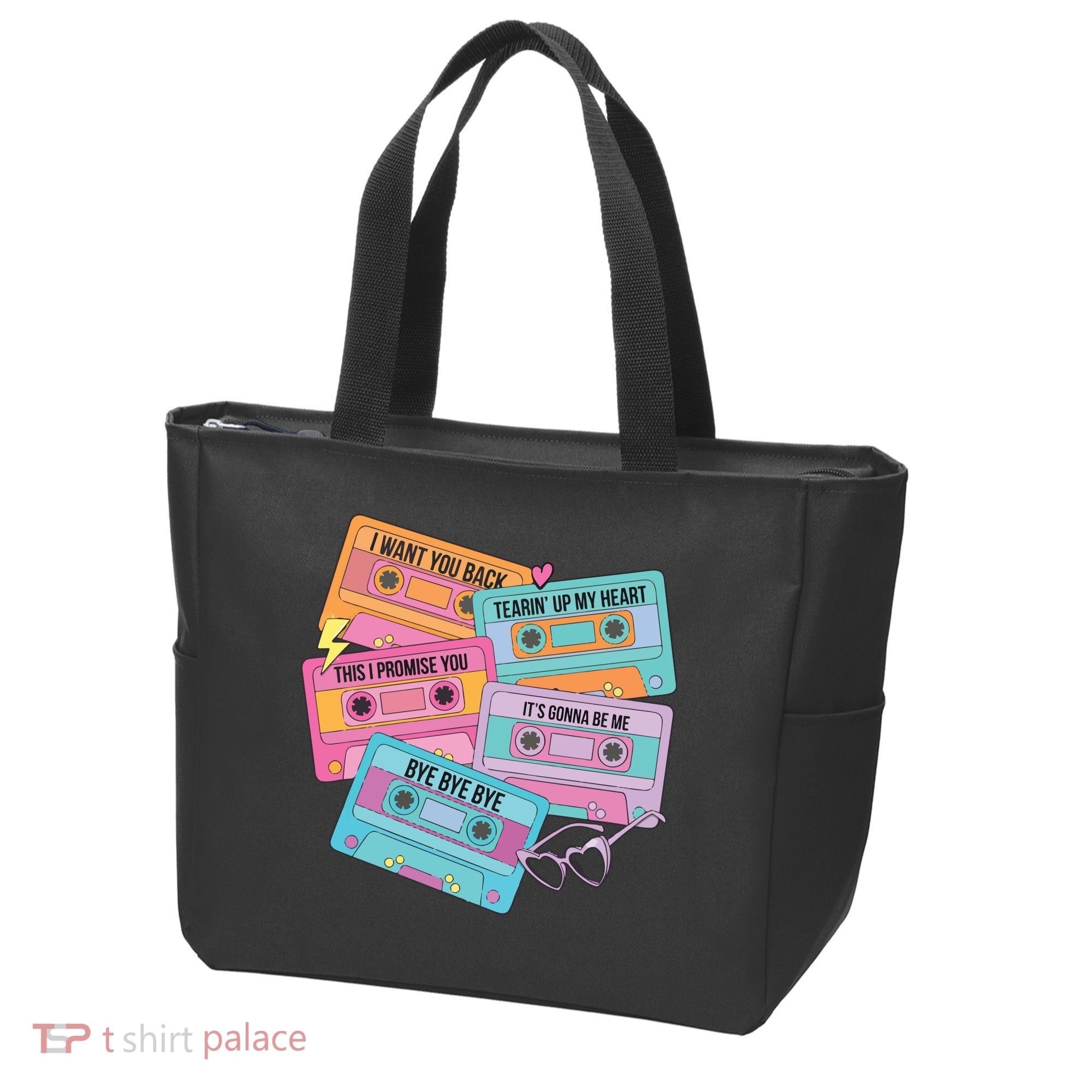 Boy Band Cassette Tape 90s Music Tote Bag