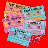 Boy Band Cassette Tape 90s Music Santa Hat thumb 1