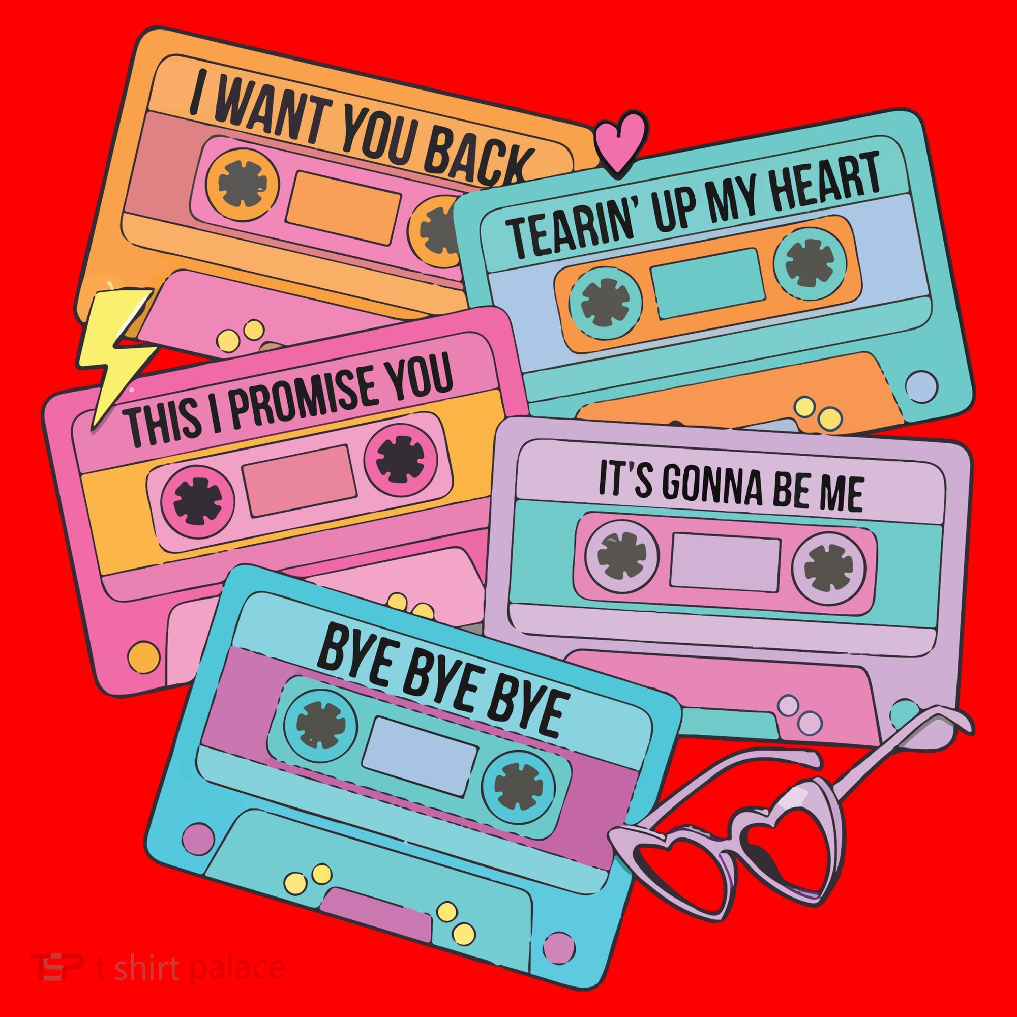 Boy Band Cassette Tape 90s Music Santa Hat