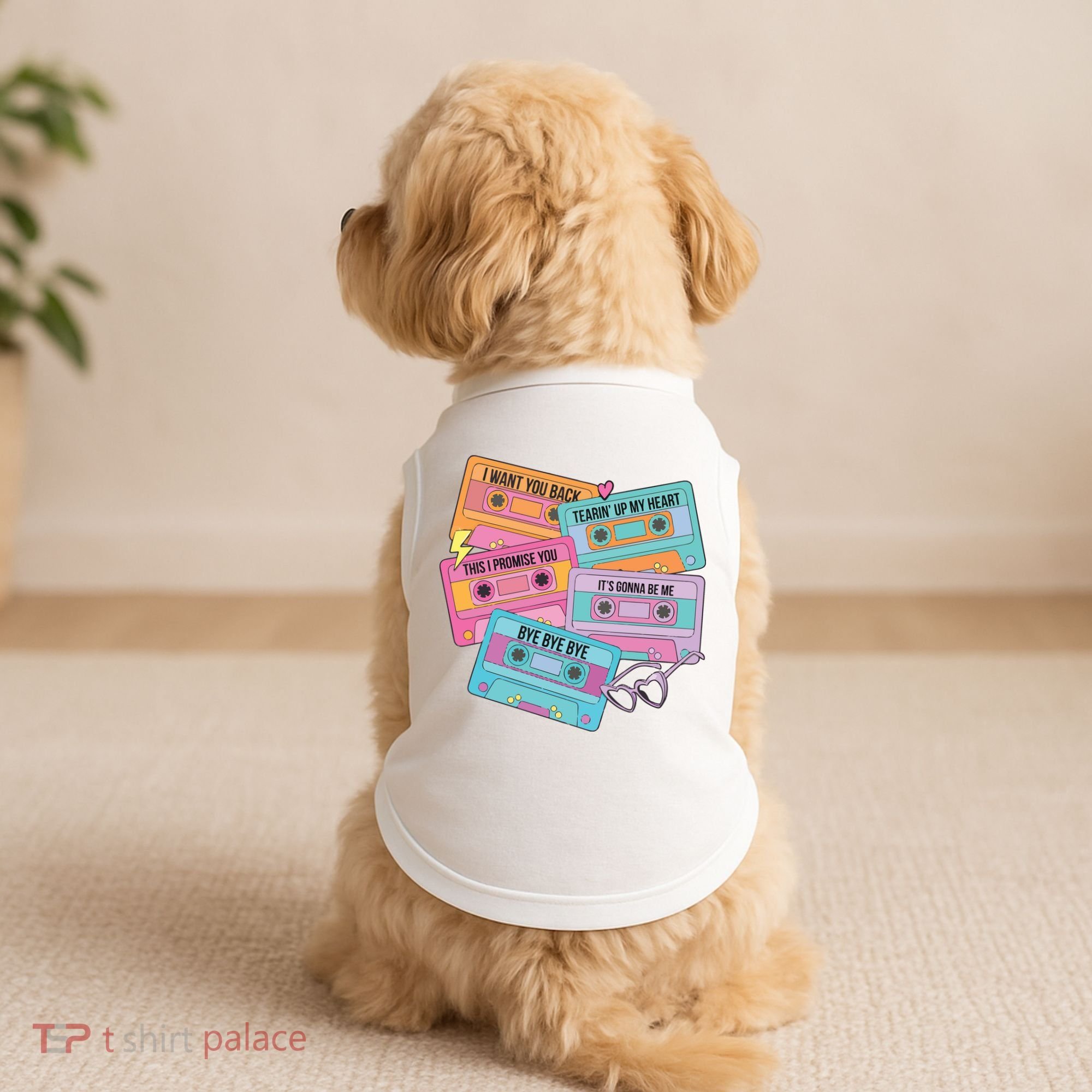 Boy Band Cassette Tape 90s Music Doggie Tank