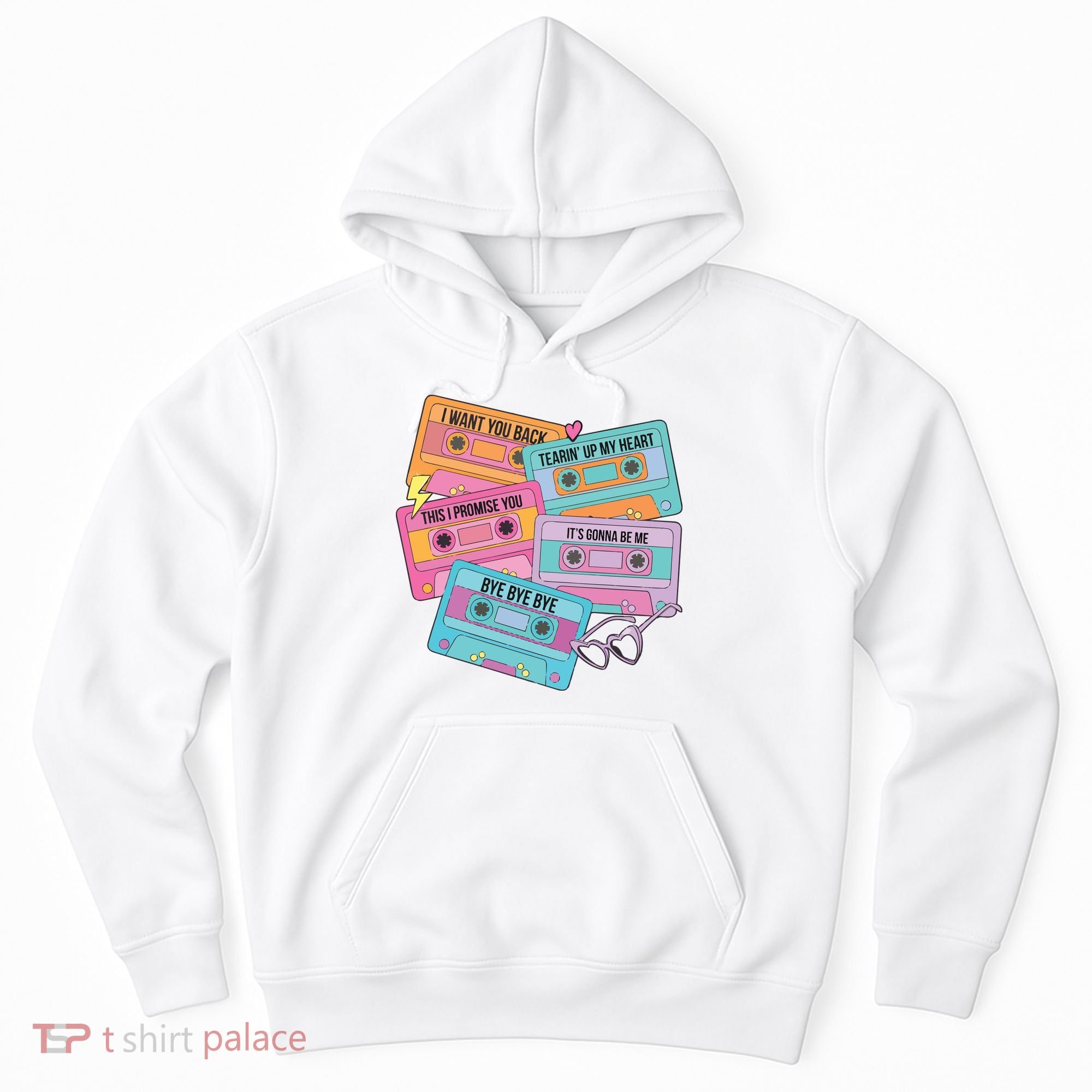 Boy Band Cassette Tape 90s Music Hoodie