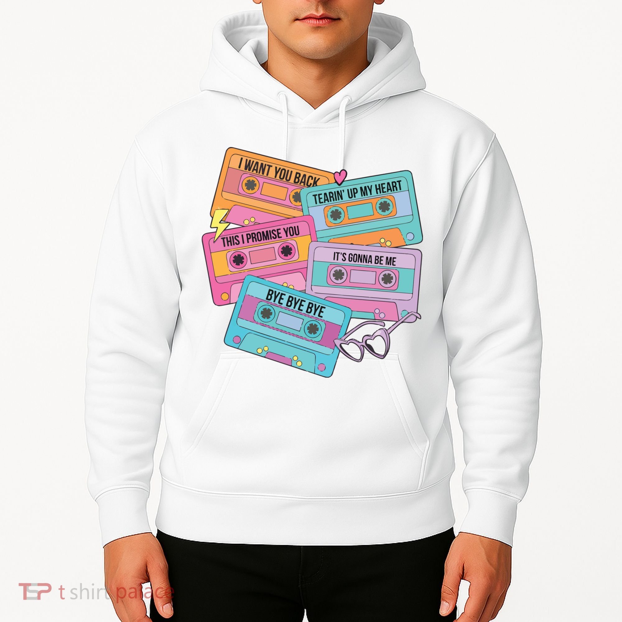Boy Band Cassette Tape 90s Music Hoodie