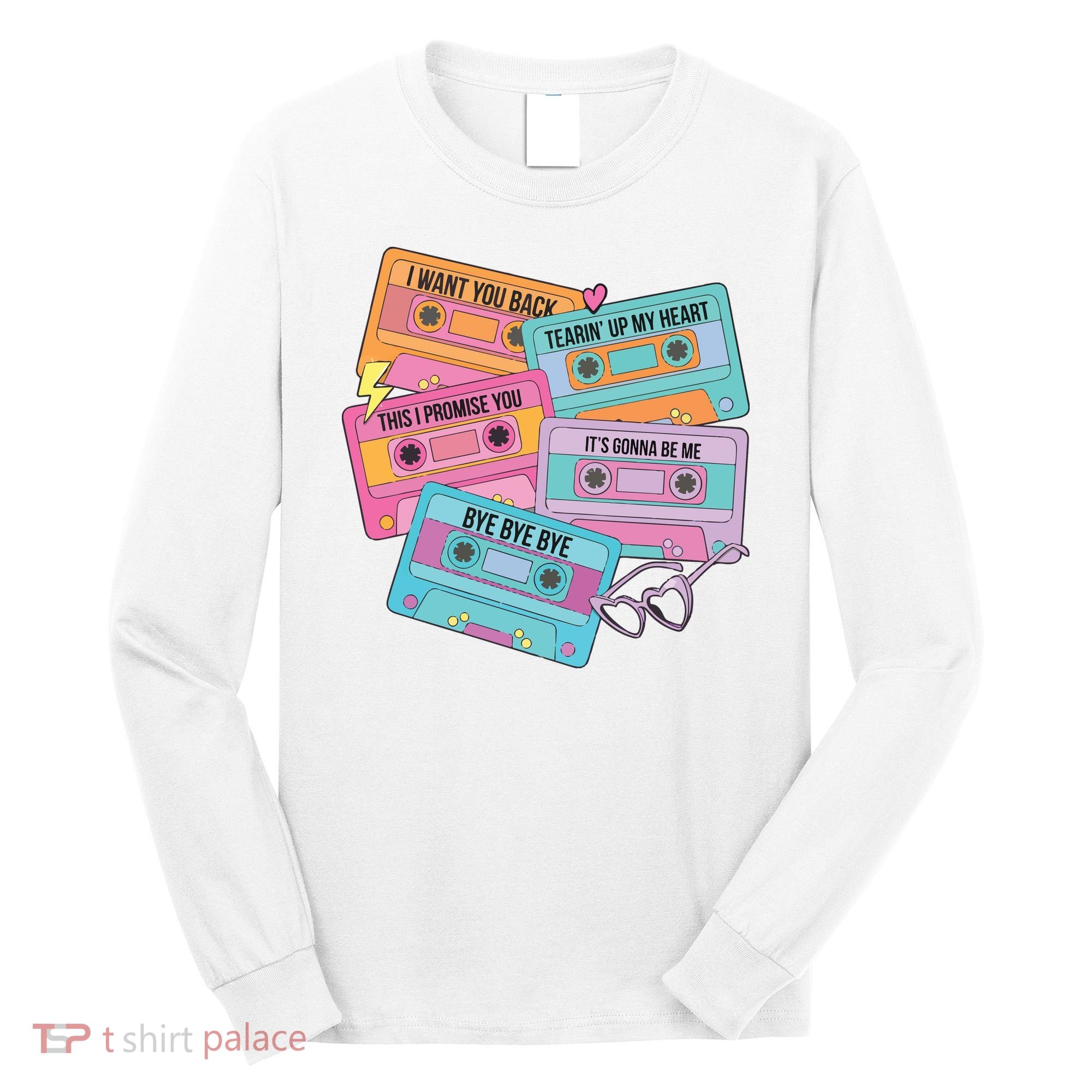 Boy Band Cassette Tape 90s Music Long Sleeve Shirt