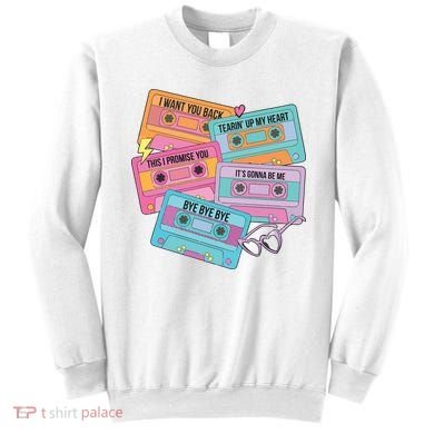 Boy Band Cassette Tape 90s Music Sweatshirt