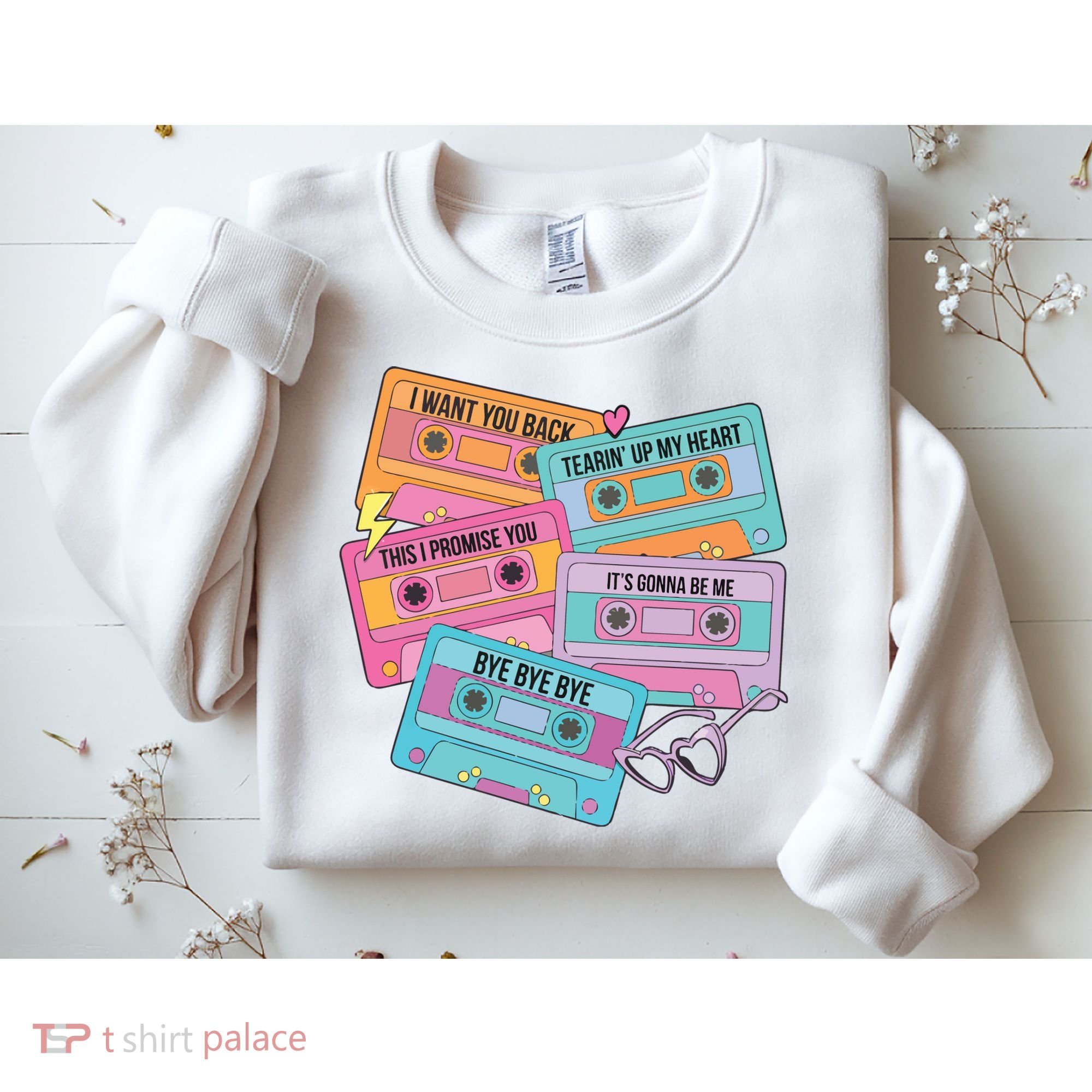 Boy Band Cassette Tape 90s Music Sweatshirt
