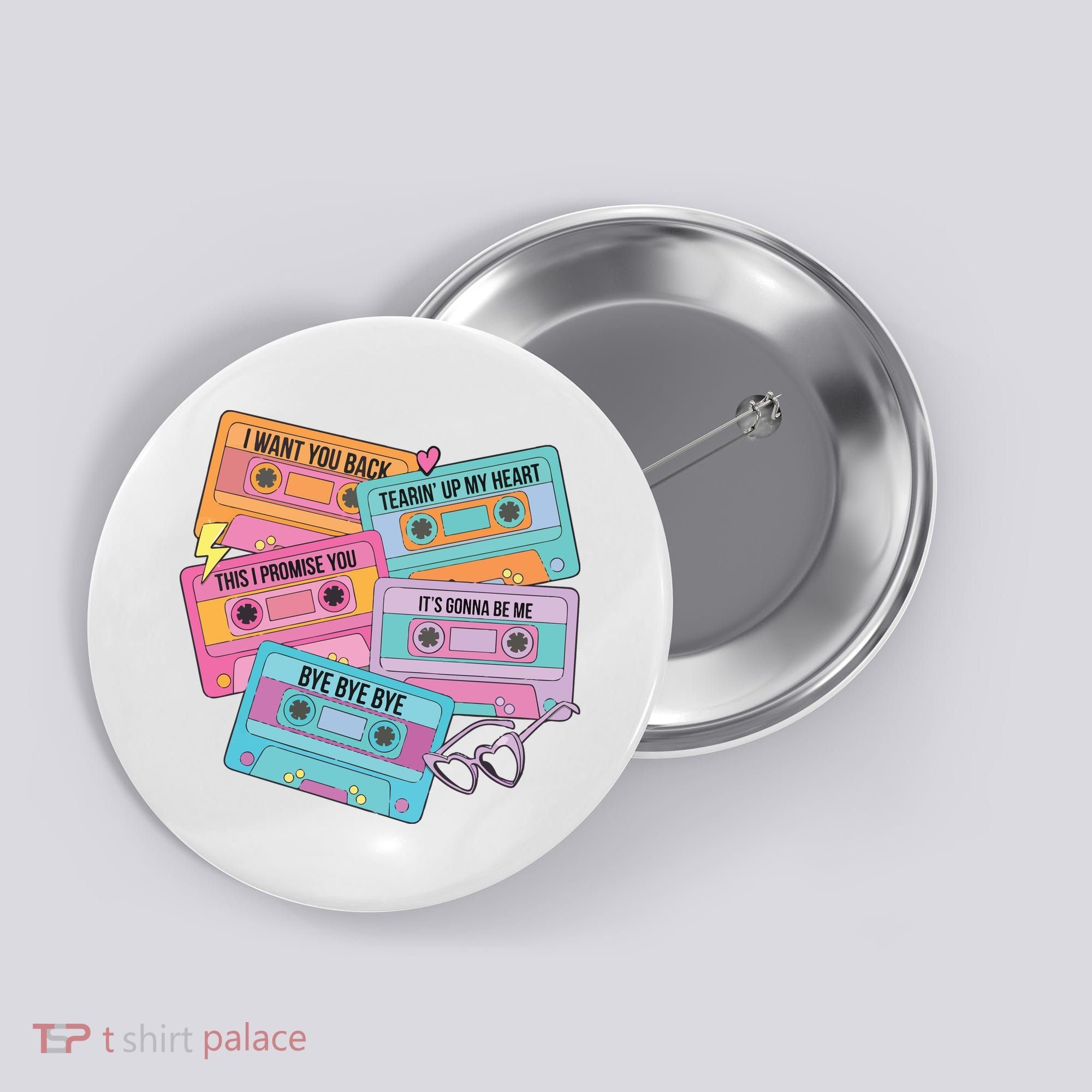 Boy Band Cassette Tape 90s Music Button