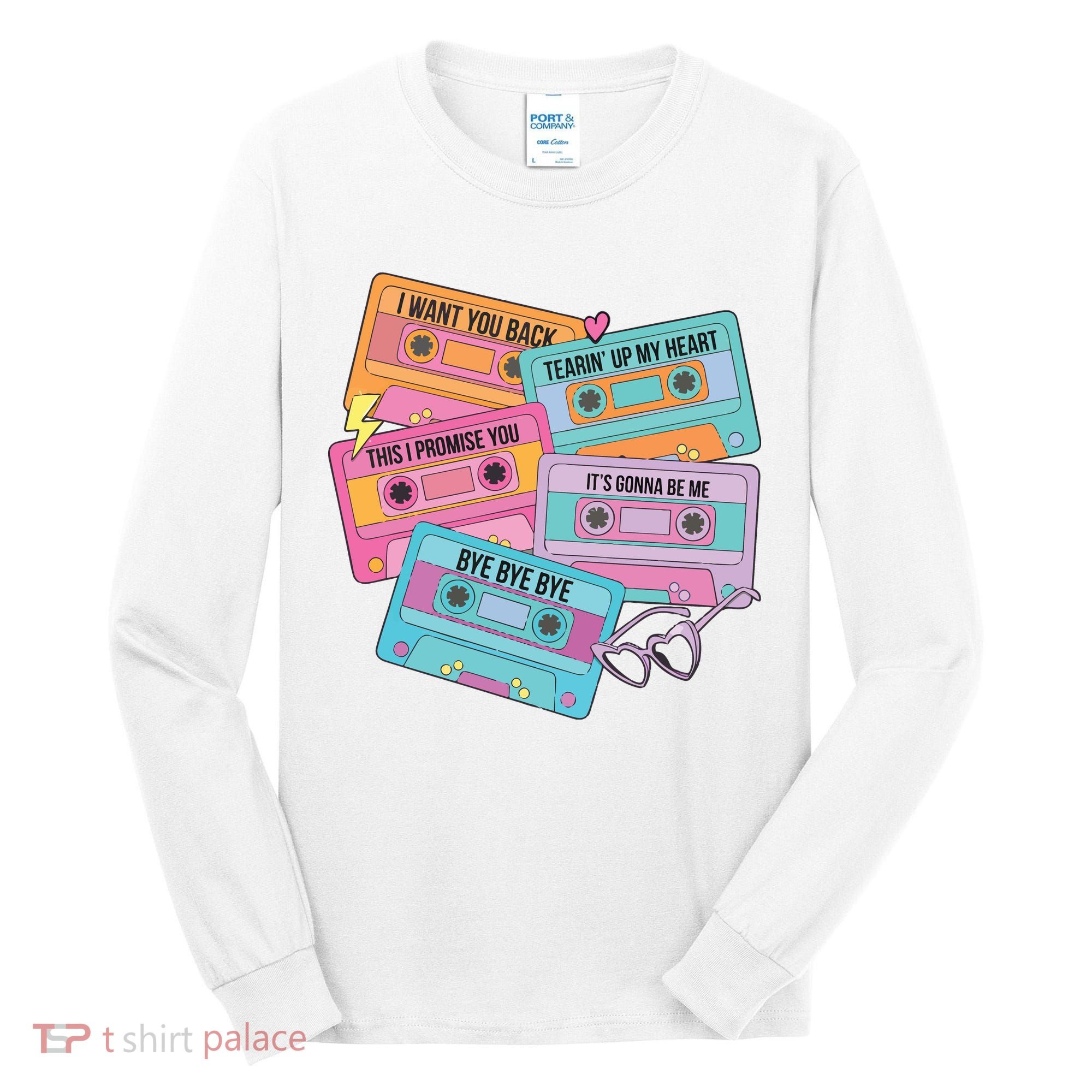 Boy Band Cassette Tape 90s Music Tall Long Sleeve Shirt