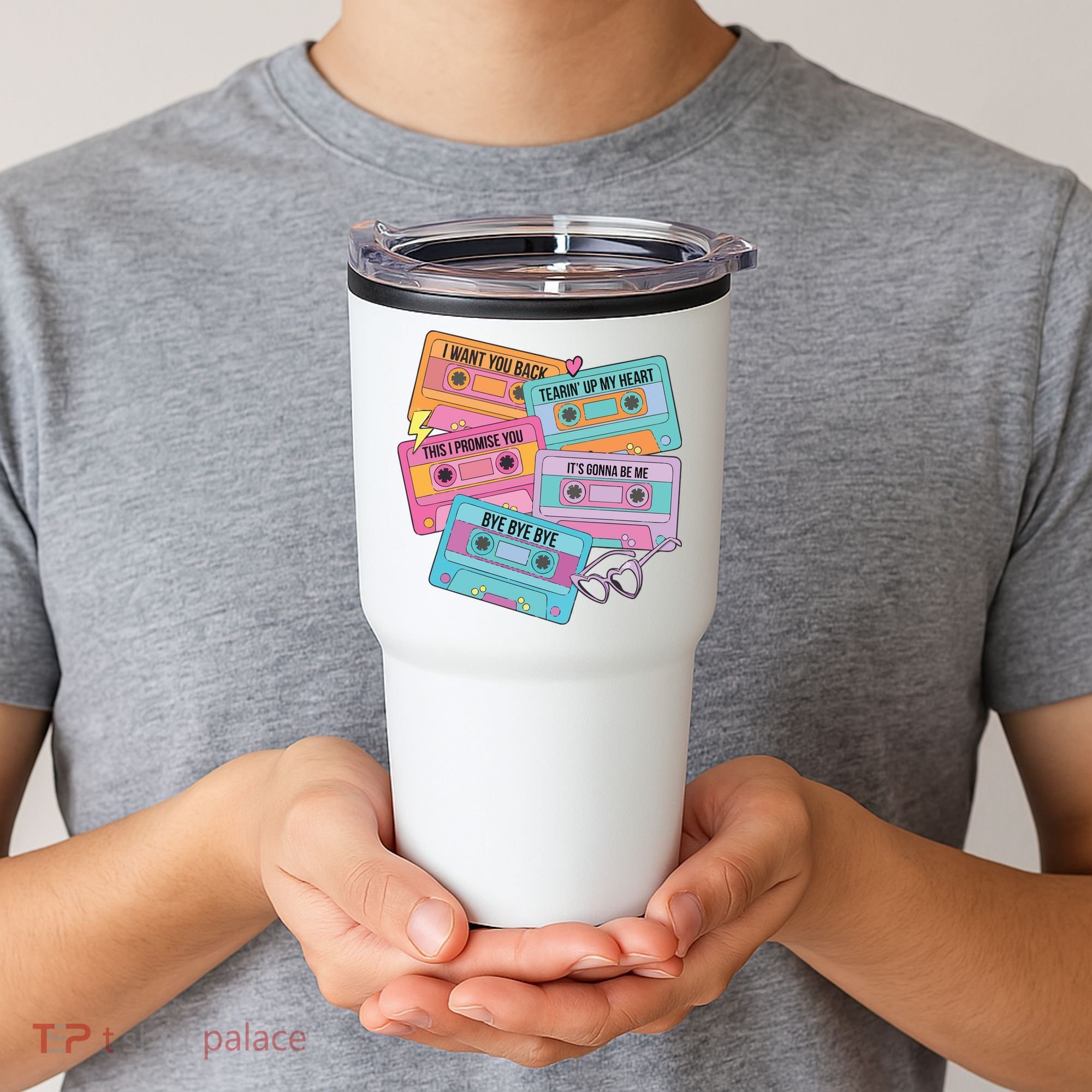 Boy Band Cassette Tape 90s Music Tumbler