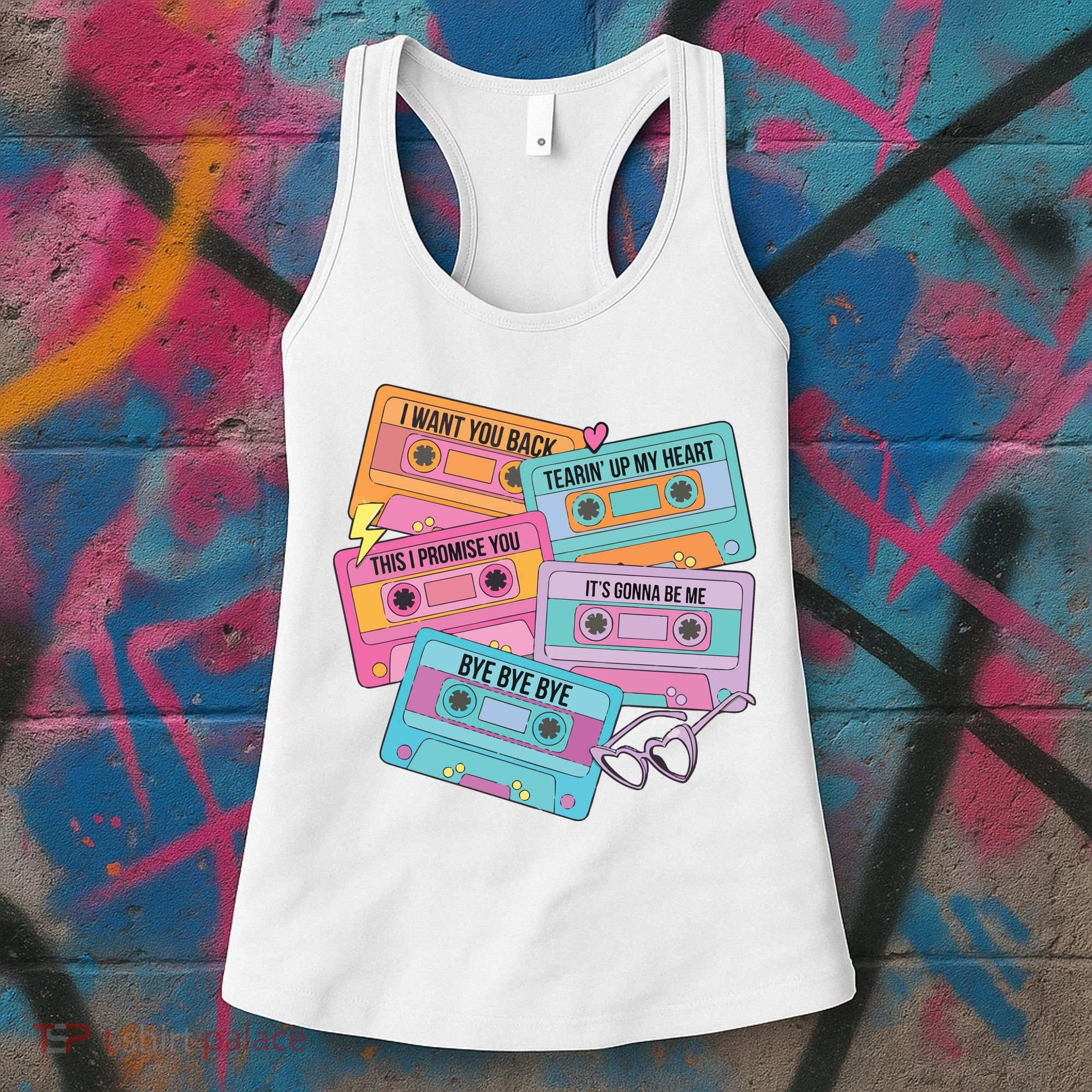 Boy Band Cassette Tape 90s Music Women's Tank Top