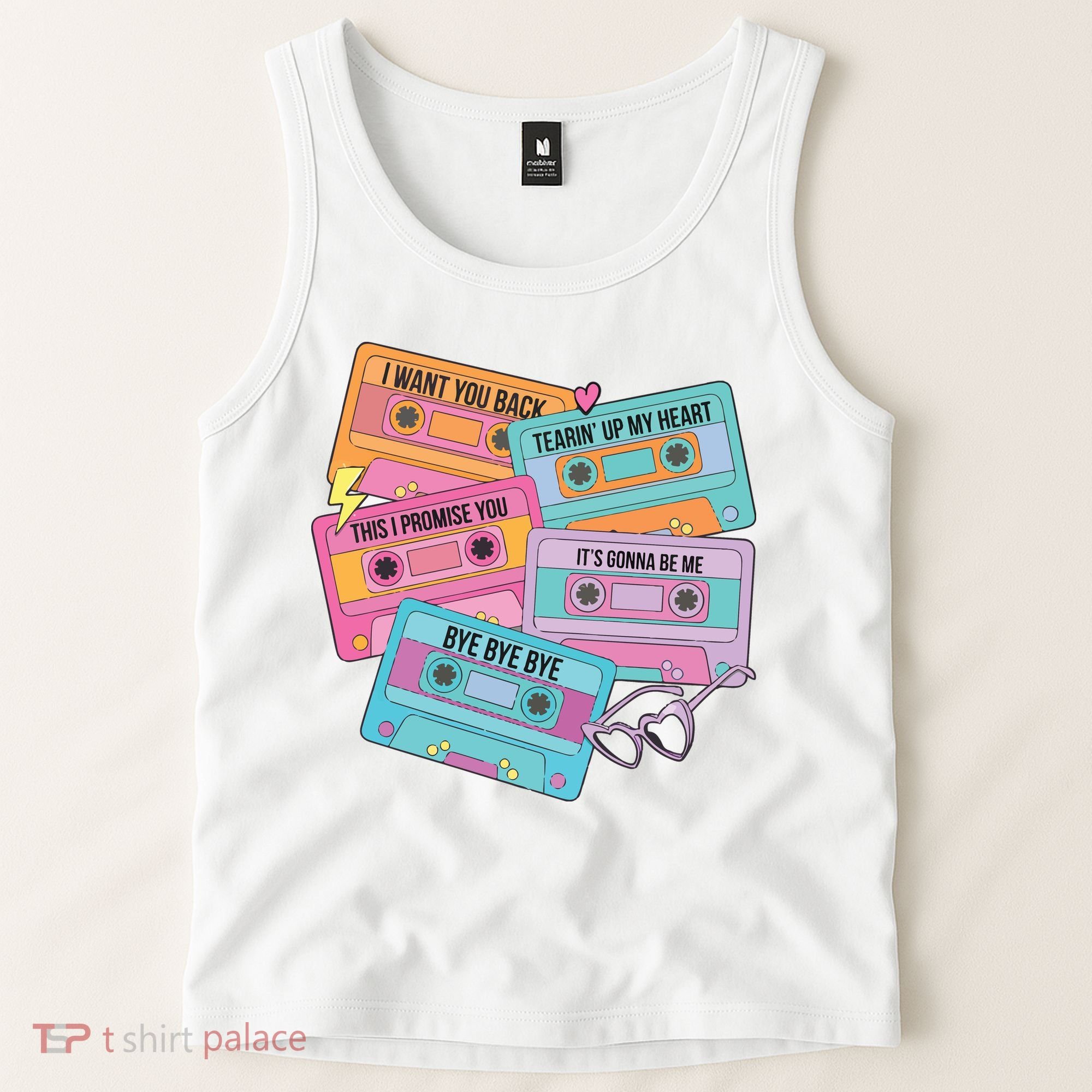 Boy Band Cassette Tape 90s Music Tank Top